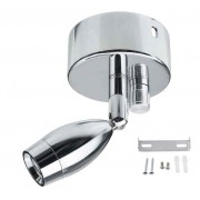 12V LED dimmable spot / reading light stainless steel
